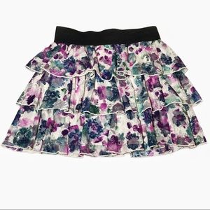 lace skirt with ruffles